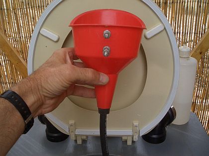 Barrel Composting Toilet System: Urine Diversion System